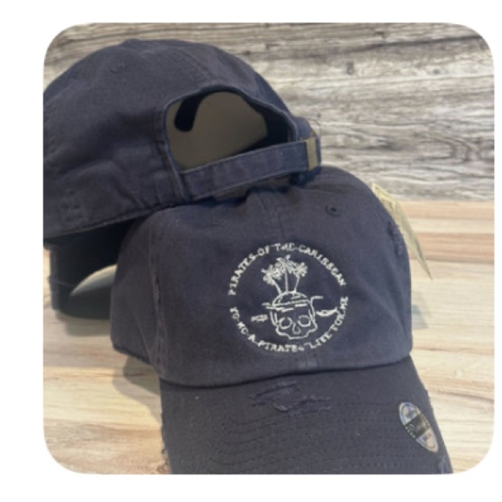 Yo ho Pirates of the Caribbean inspired hat Navy Cap